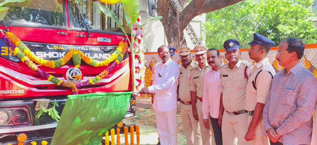 Staff services are invaluable during a disaster. - Launch of Rs.80 lakh water bowser fire fighting vehicle