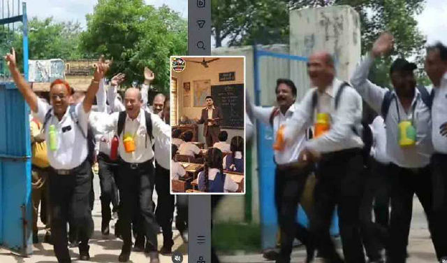 A 50-year-old man in a school uniform… a soulful amalgamation of old memories